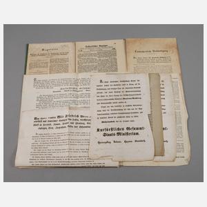 Konvolut Bekanntmachungen 19. Jh.