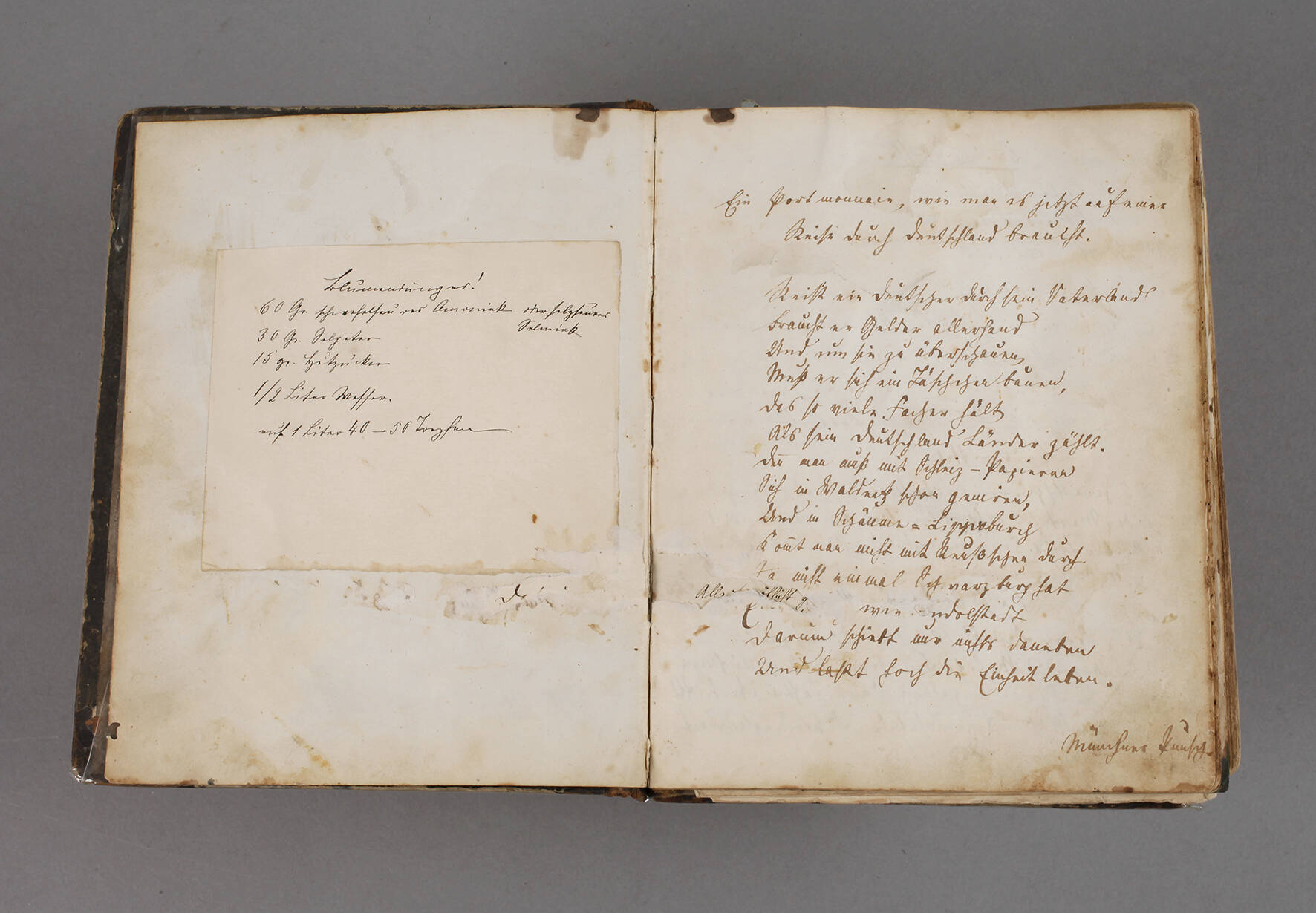 Handschriftliches Kochbuch Mitte 19. Jh.