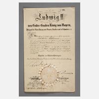 Autogramm Ludwig II. von Bayern111