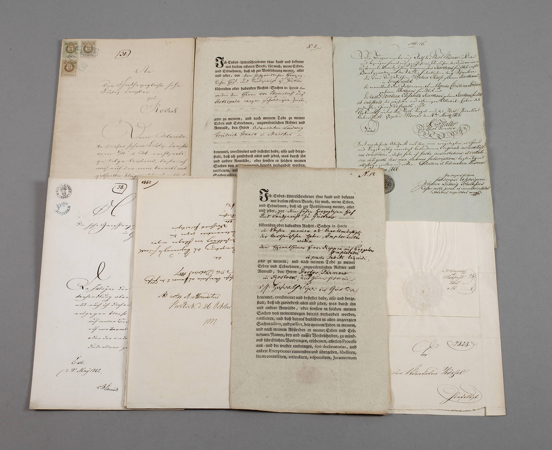 Konvolut historische Dokumente Mecklenburg