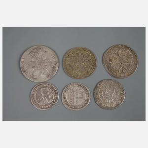 Konvolut Silbermünzen Frühe Neuzeit