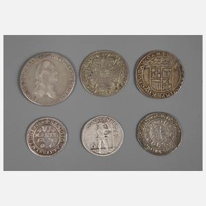 Konvolut Silbermünzen Frühe Neuzeit