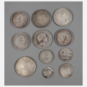 Konvolut Silbermünzen
