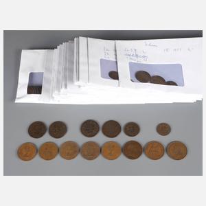 Konvolut Kleinmünzen Altdeutschland 19. Jh.