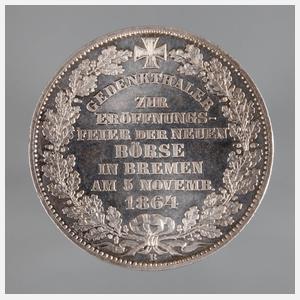 Gedenktaler Börse Bremen 1864