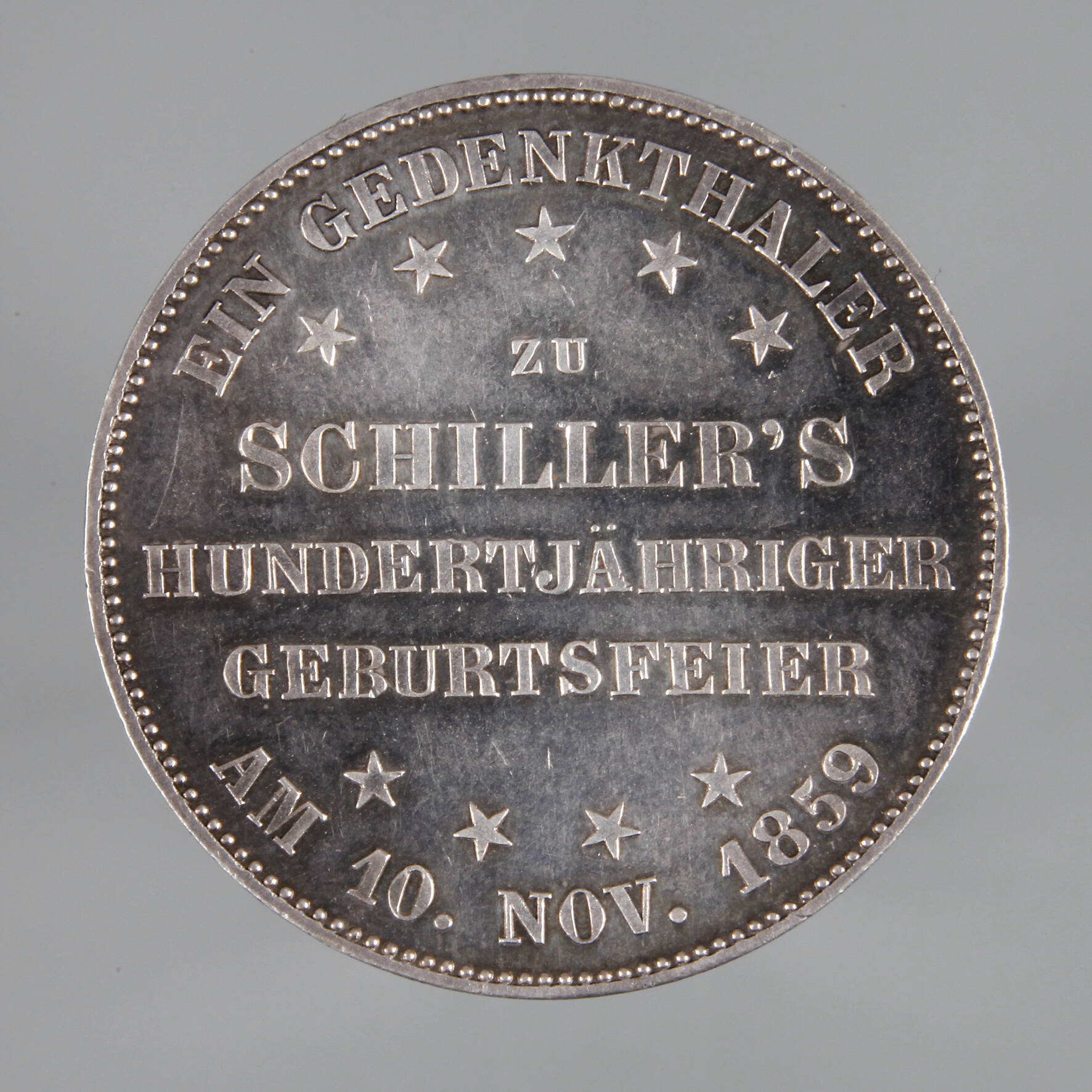 Gedenktaler Frankfurt 1859 Schiller