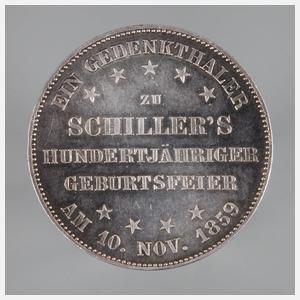 Gedenktaler Frankfurt 1859 Schiller
