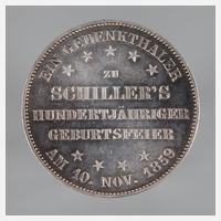 Gedenktaler Frankfurt 1859 Schiller111