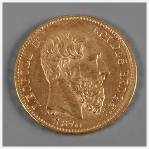 20 Francs Belgien 1870