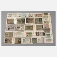 Großes Konvolut Reichsbanknoten111