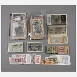 Konvolut Geldscheine