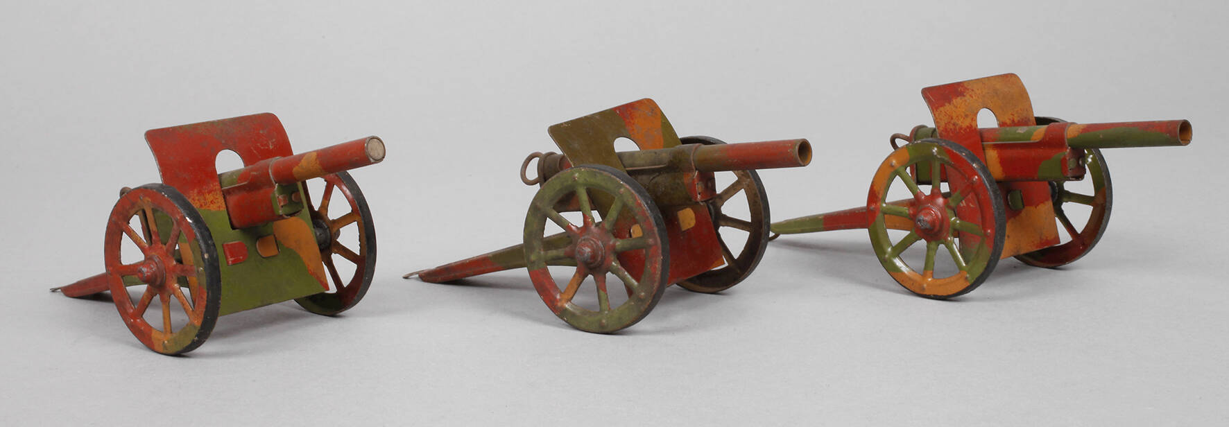 Hausser/Elastolin drei Feldgeschütze