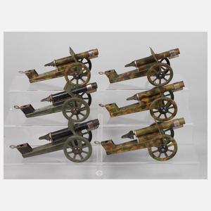 Ideal sechs Feldgeschütze