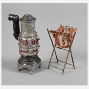 Zwei Teile Puppenstubenzinn