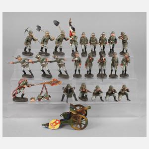 Elastolin Konvolut Massesoldaten Artillerie