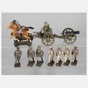 Lineol Gespann und Massesoldaten