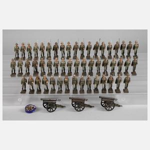 Lineol Massesoldaten als Paradefiguren