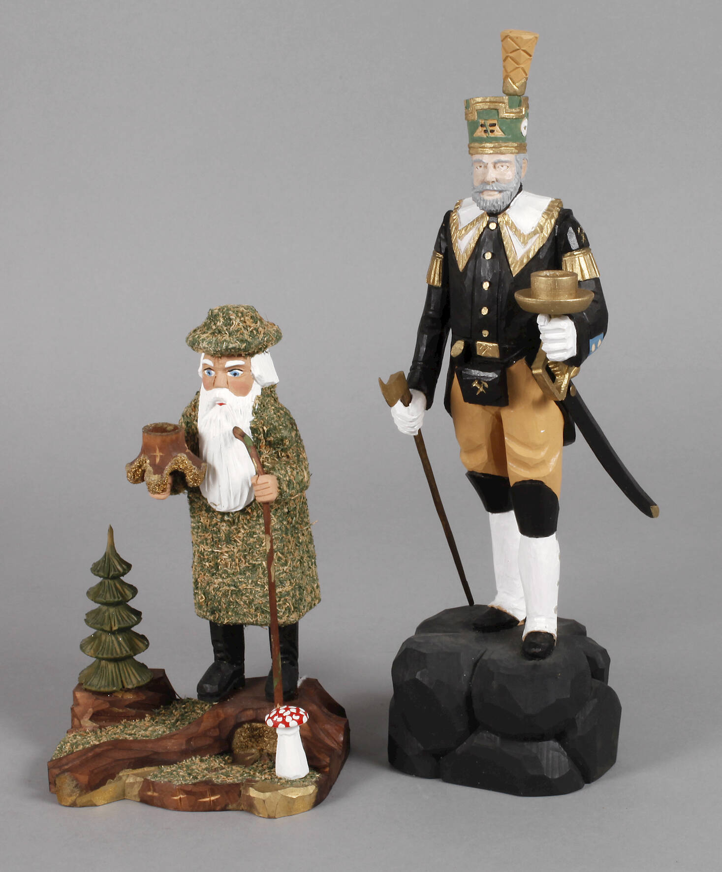 Zwei Leuchterfiguren Erzgebirge