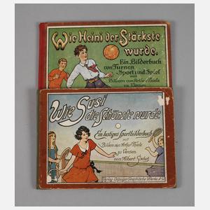 Zwei Sportbilderbücher als Pendants