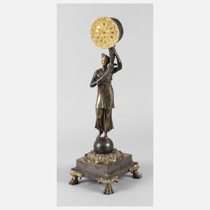Klassizistische Figurenuhr Bronze
