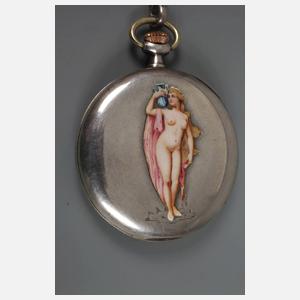 Emaillierte Taschenuhr