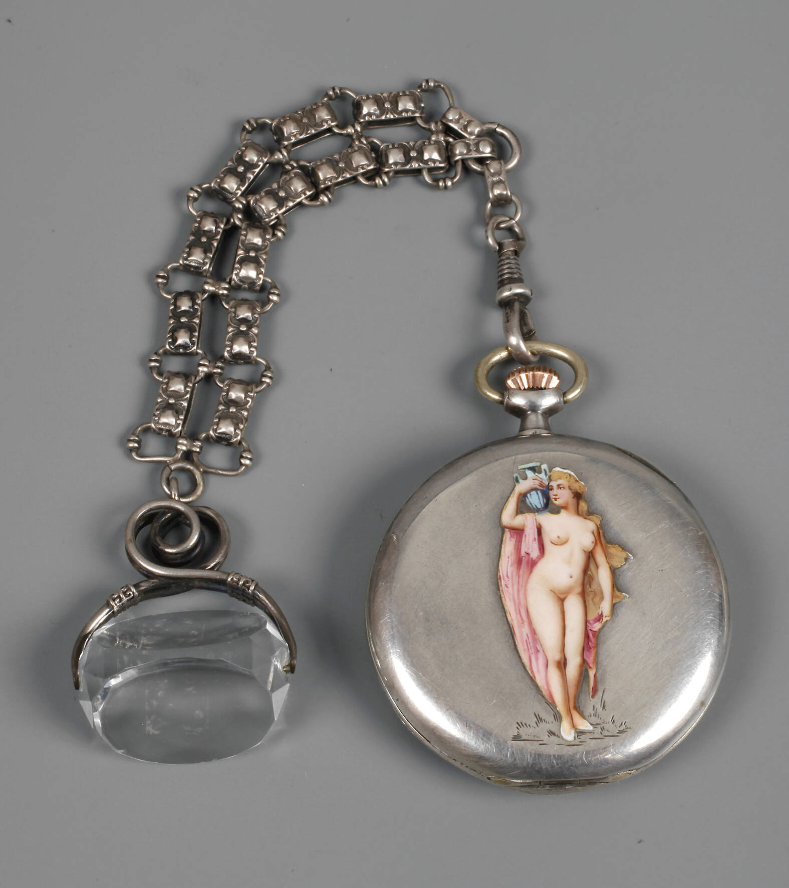 Emaillierte Taschenuhr