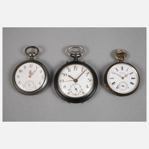 Fünf Taschenuhren