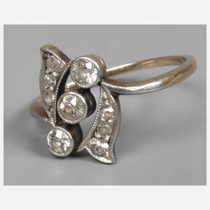 Damenring mit Diamanten