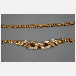 Collier und Armband mit Brillanten von ca. 3,5 ct