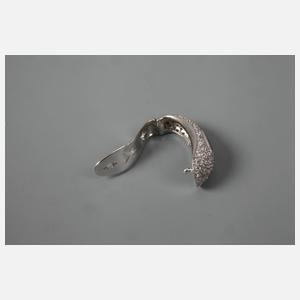 Clipanhänger mit Diamanten und Saphir