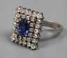 Damenring mit Saphir und Brillanten