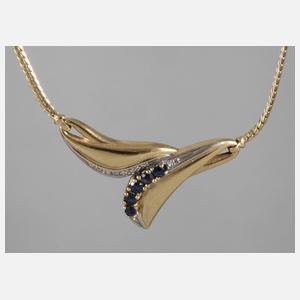 Collier mit Saphiren