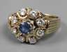 Damenring mit Saphir und Brillanten