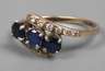 Damenring mit Saphiren und Diamanten