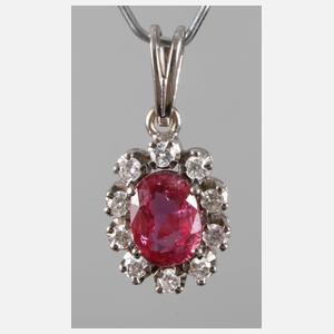 Anhänger mit Rubin und Brillanten