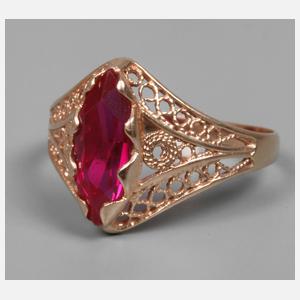 Damenring mit Steinbesatz