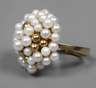 Damenring mit Perlen