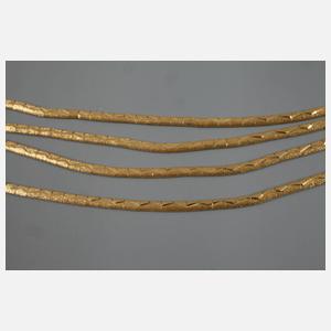 Vierreihige Goldkette