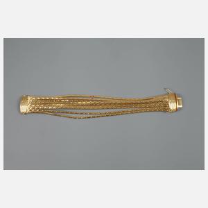 Mehrreihiges Goldarmband