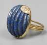 Damenring mit Lapislazuli und Diamanten