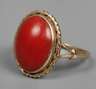 Damenring mit Koralle