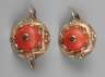 Paar Ohrhänger mit Korallen