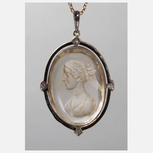 Anhänger mit fein geschnittenem Citrin