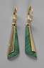 Paar Ohrhänger mit Malachit