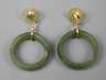 Paar Ohrringe mit Jade