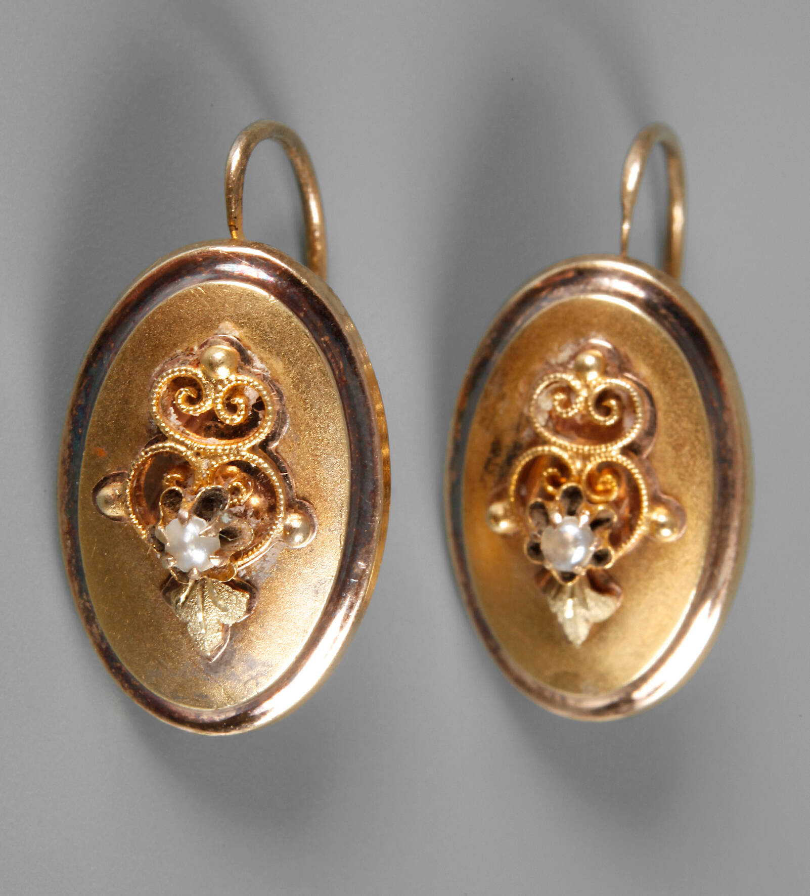 Paar Biedermeierohrhänger