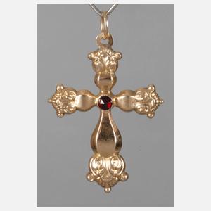 Kreuzanhänger mit Granat