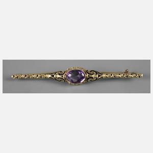 Historismusbrosche mit Amethyst