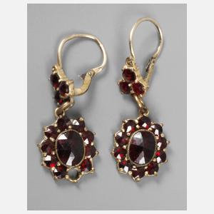 Paar Granatohrringe