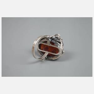 Damenring mit Bernstein